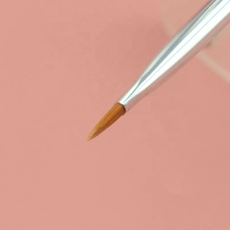 Black wood handle flat concealer brush Synthetic flat concealer brush private label severely flat And dense thin eyeliner brush