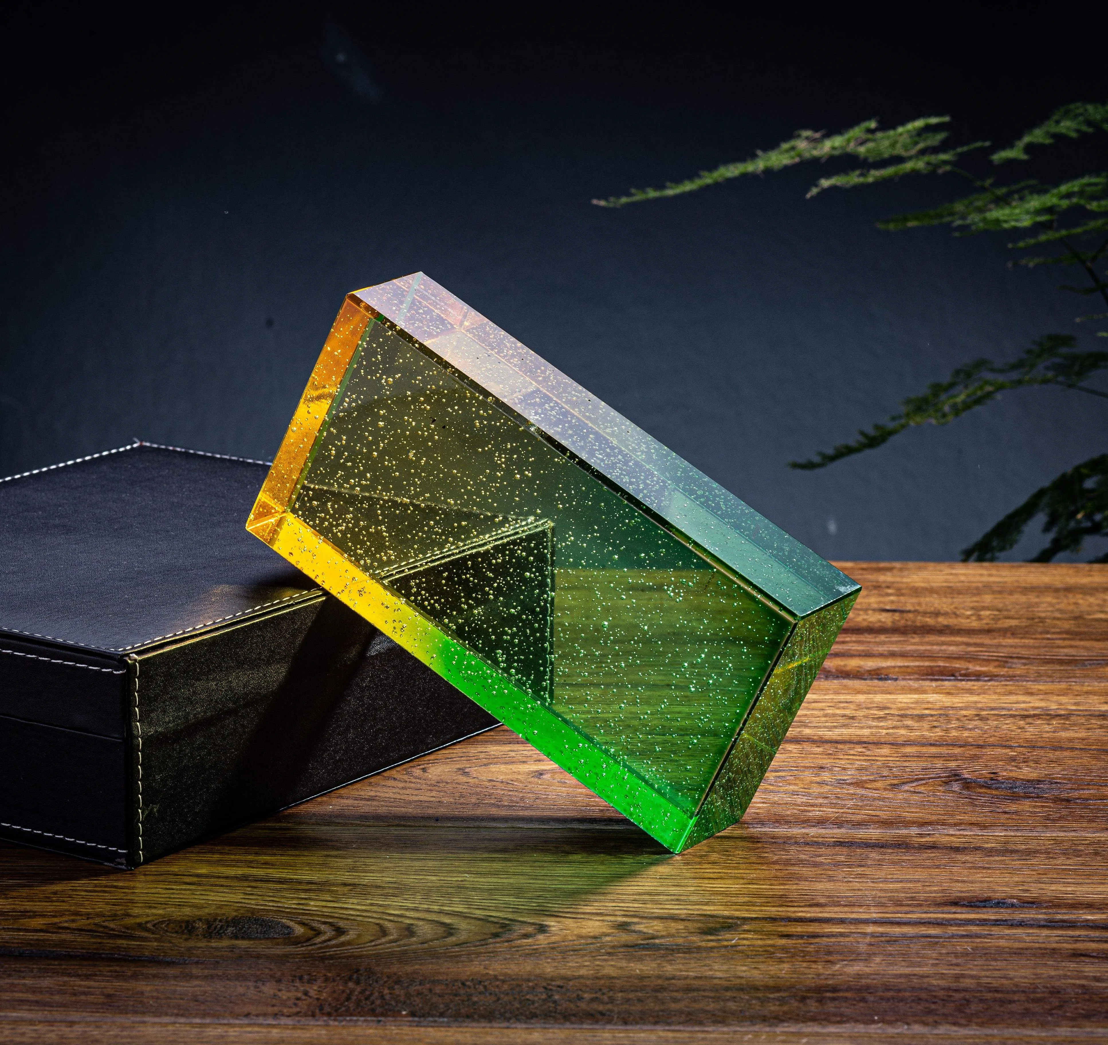 Jingyage Wholesale Hot Sale 200x100x50mm Wall Partition Multi Gradient Color Glass Brick Glass Block