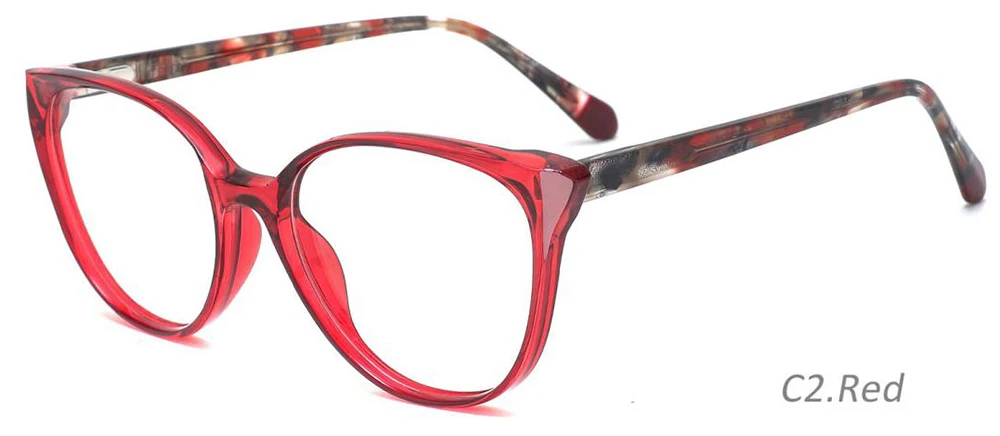 China glasses acetate temple bevel shape TR90 eyeglasses