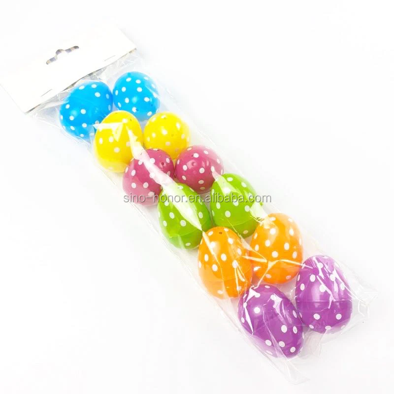 Hot sale cheap surprise wedding holiday plastic use Egg shell light color plastic toy filled easter eggs