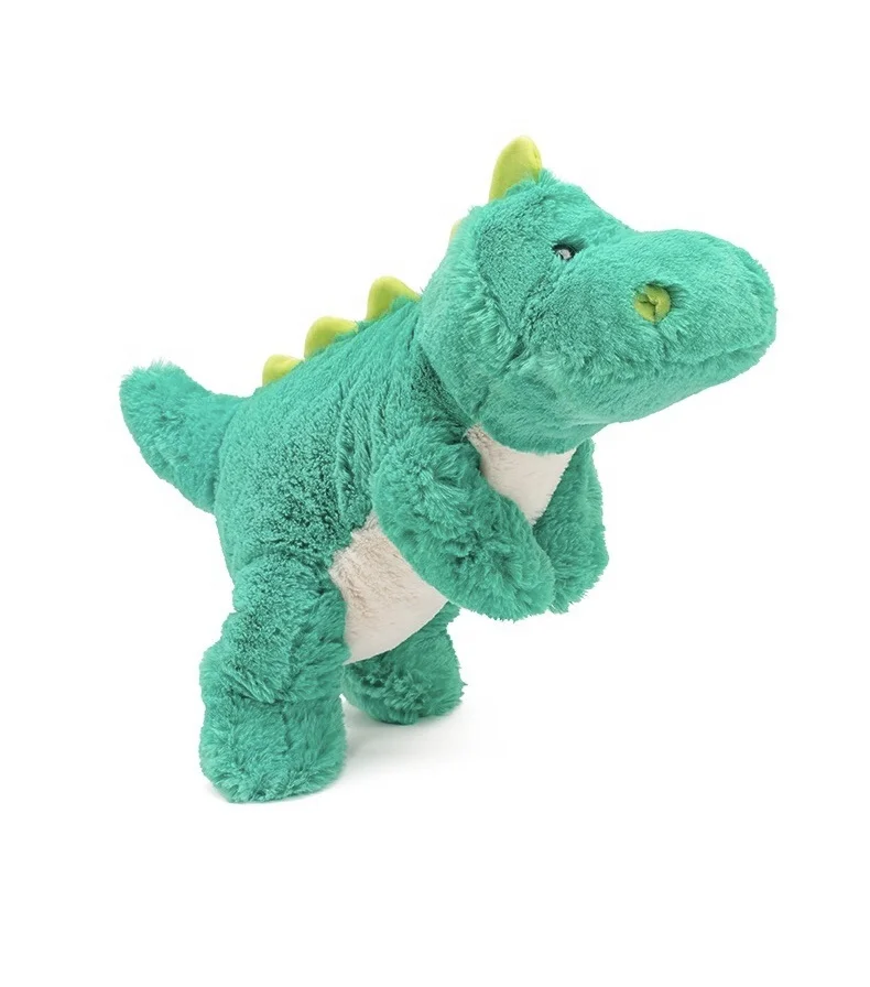 Custom Children Cute Dragon Plush Animals Long Pile Super Soft Realist Green Dinosaur Stuffed Toys for Kids