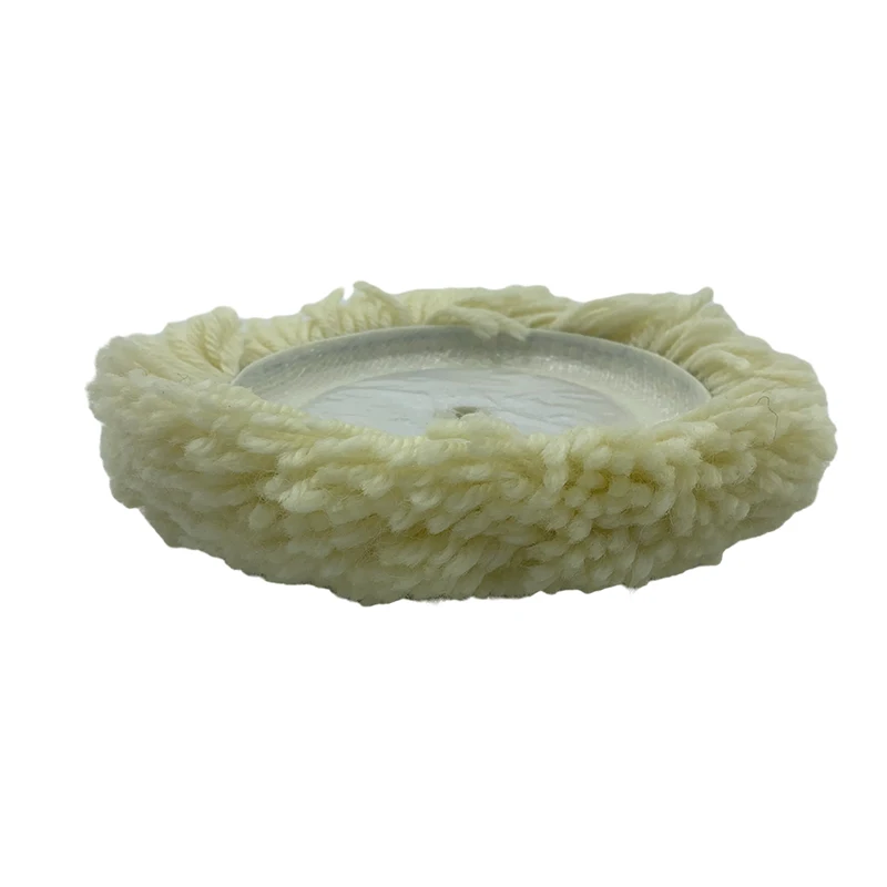5 Inch White Wool Felt Polishing Wheel Cutting Pad Wool Polishing Wheel For Car Wool Pads For Car Buffing