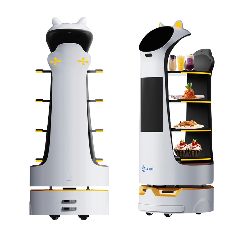 Best automated delivery waiter robot self driving food delivery robotic With Outdoor Delivery Robot For Restaurant