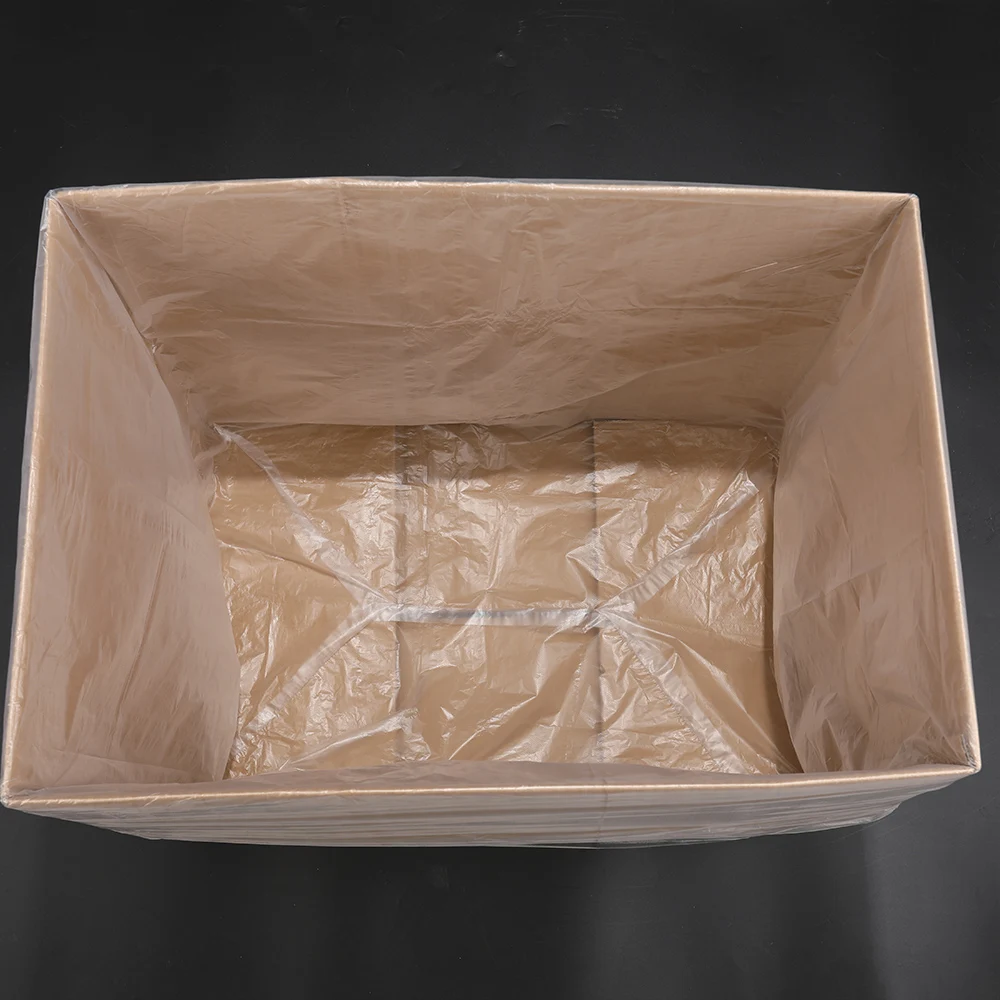 Square Bottom Custom Plastic Bags Four Corners Dust PE Flat Bottom Transparent Moistureproof Carton Liner Shipment Cover Bags