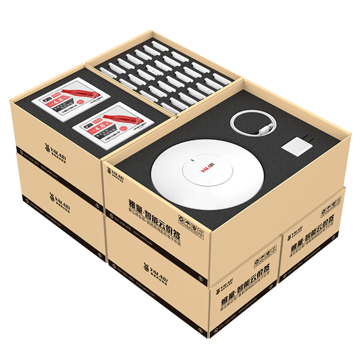 YalaTech 30 pcs Electronic Shelf Label Demo Kit 2.4GHz Cloud System Wireless Electronic Price Tag Display  E-paper Eink Display