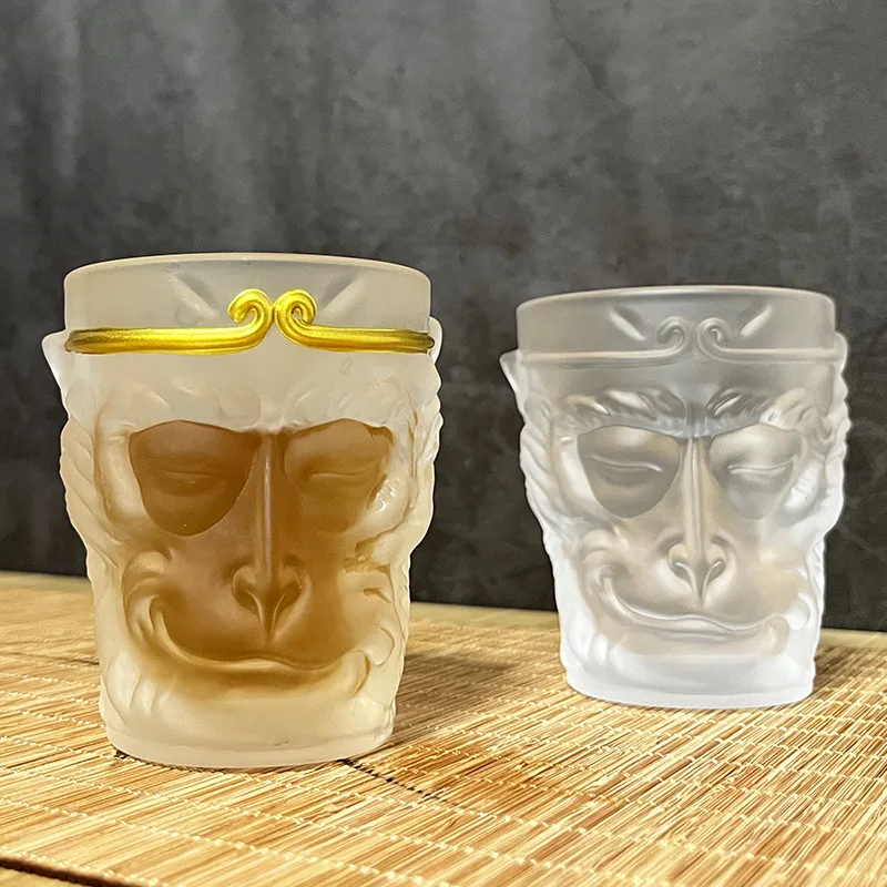 Новый продукт черный миф WuKong 110 мл стеклянная бутылка премиум-класса Китайский Миф Обезьяна Король креативный праздничный подарок матовая чашка