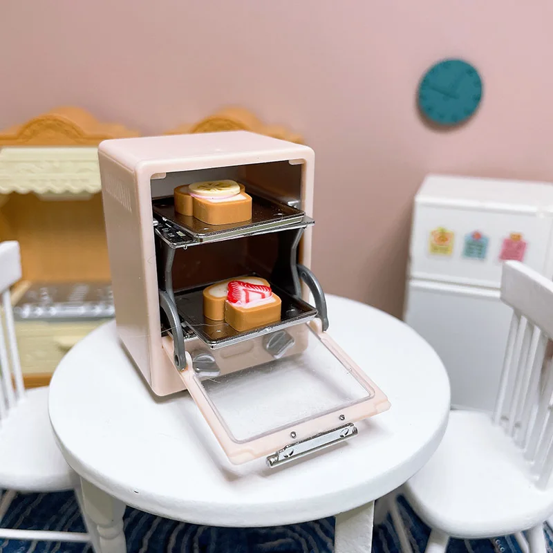 1:12 Doll House Kitchen Miniature Food Play Model European Style Kitchen Furniture Vertical Electric Oven