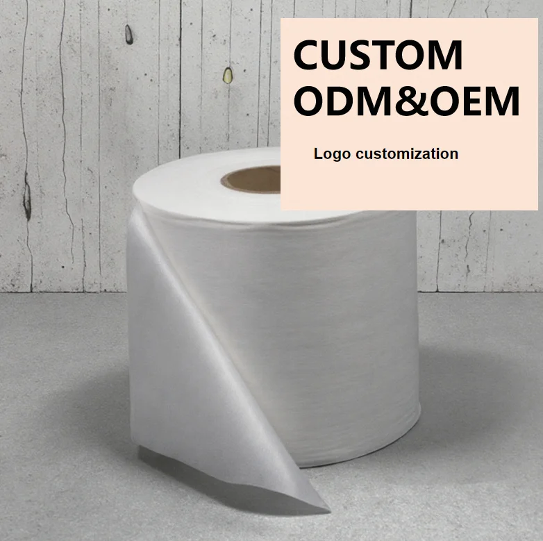 100% из полиэстера с горячим воздухом через гидрофобное тисненое нетканое полотно для лица сухая хлопчатобумажная ткань