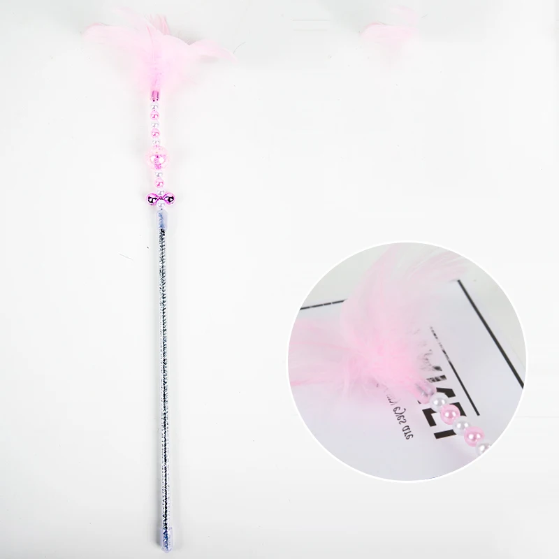 
Pet Accessories Silk Feather Cat Teasing Wand Interactive Cat Teaser Toy Stick for Cats 