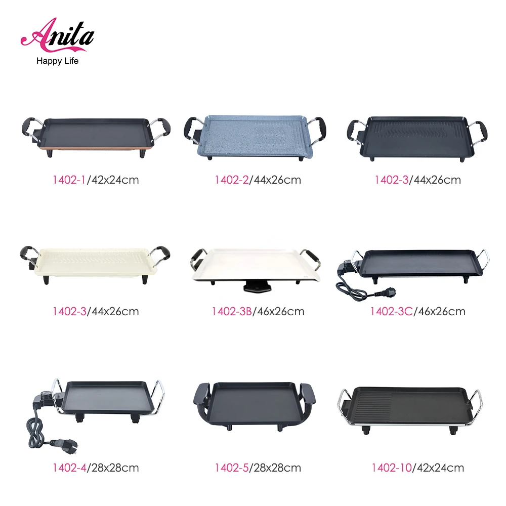 42x24cm electric grill pan outdoor electric bbq grill pan electric grill with hot pot
