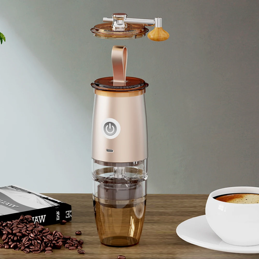 household electric portable coffee grinder usb charge grinded coffee maker with ceramic grinding