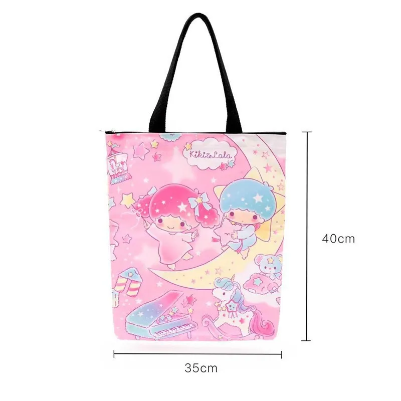 new designer wholesale cute shopping bag large capacity student girl shoulder bags cartoon kawaii bag canvas melody handbag