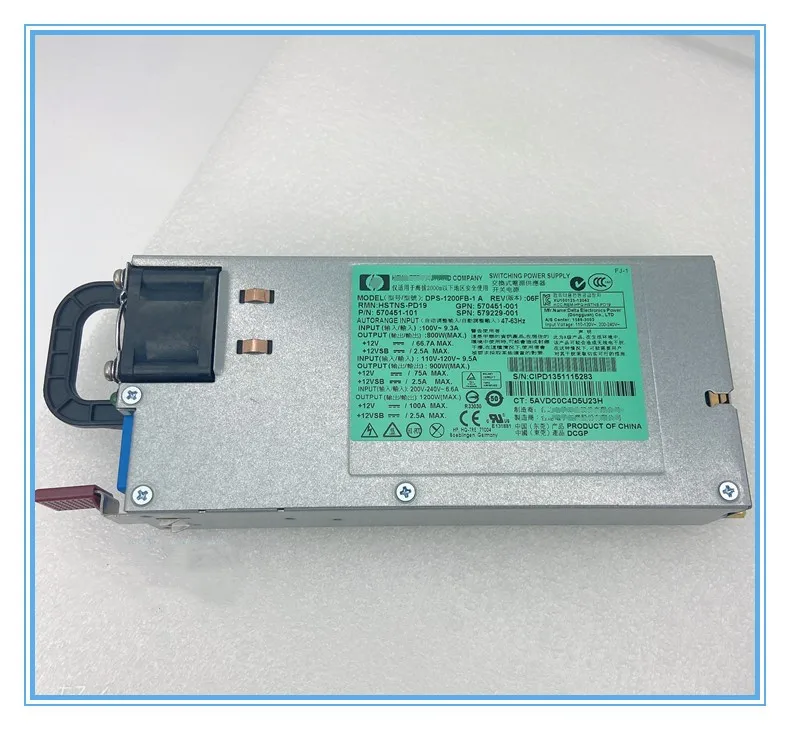 DL580G6 G7 1200W Server Power DPS-1200FB A HSTNS-PL11 490594-001 438203-001 498152-001 12V 100A 1200W Switching Power Supply