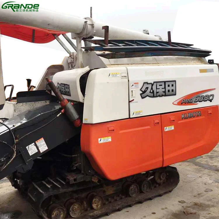 low price used KUBOTA PRO688Q rice harvester