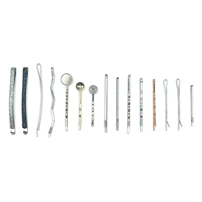 Women hair accessories wholesale waved black hair grips bobby pins metal silver bobby hair pins