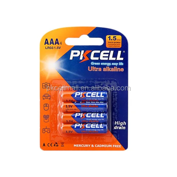 Triple A Battery 10 Years Shelf Life 4B Packing Super Grade For Remote Control Mouse Battery 1.5V LR03 AAA Alkaline Battery