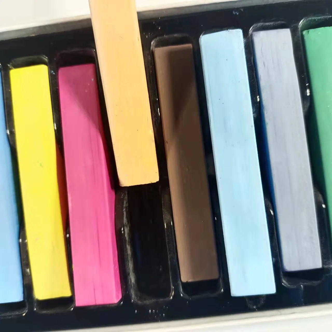 School Use Soft Square Chalk Pastel Set Assorted Color 12color Non Toxic Pastels