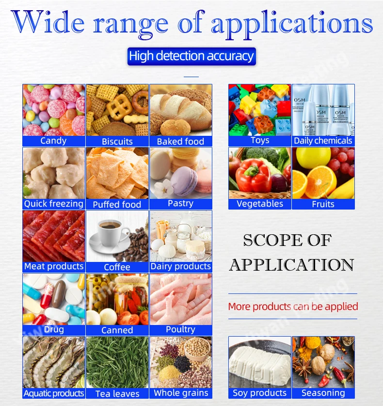 304 stainless steel cold drawn process intelligent all-metal detector can be customized a variety of rejection devices