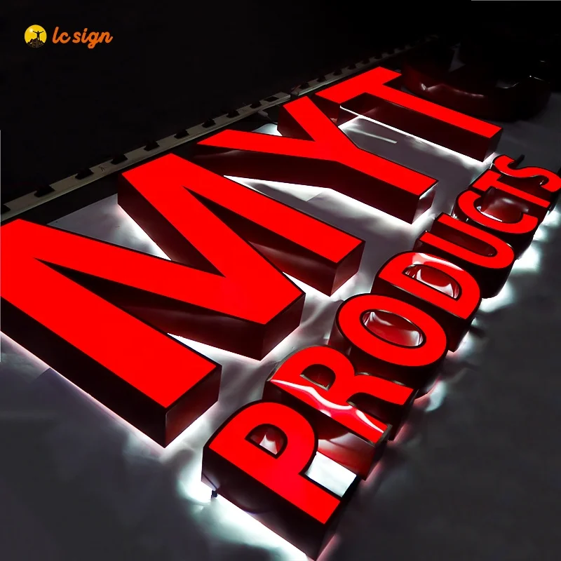 Outdoor Business Electronic Signs Facelit  illuminate LED Letters Alphabet Custom Logo Sign Manufacturer LED Letter