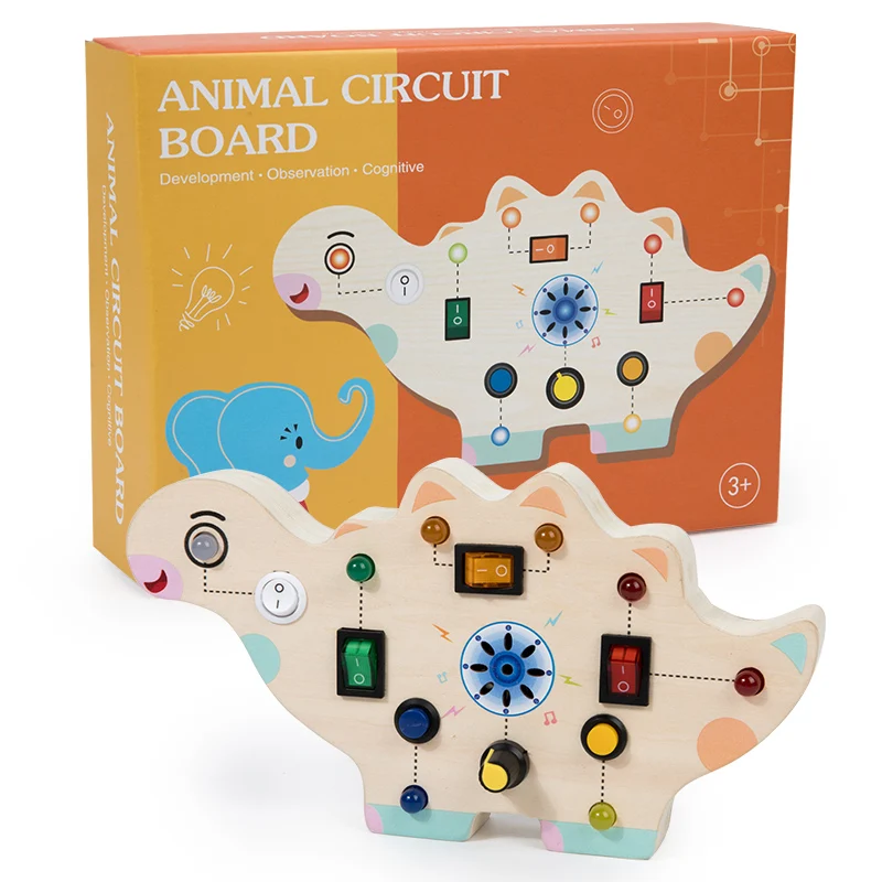 CPC CE Montessori деревянные сенсорные игрушки для малышей 1-3 развивающие со светодиодной подсветкой с переключателем