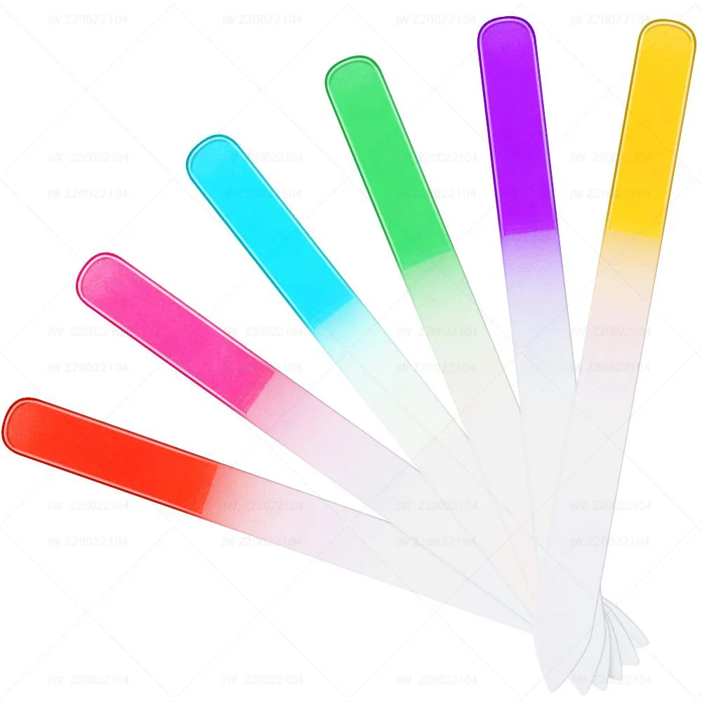 Wholesale Crystal Glass Nail File Professional colorful double sides Premium washable Crystal Glass Nail File for nail care