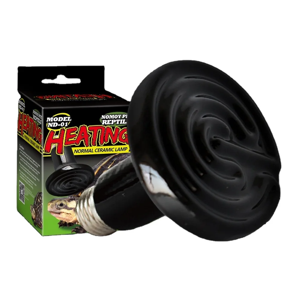 Pet hot sale black ceramic reptile heat lamp reptile heater bulb Heating Lamp Turtle Brooder Emitter Light for Reptiles,Dog,