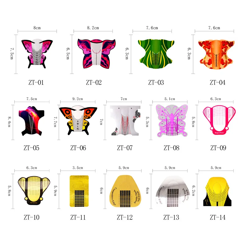 Hot sale Wholesale Extension Form For Nails Extend 100pcs/Roll Custom Forms Oem Paper Tray  Press On Arts Tool for nail