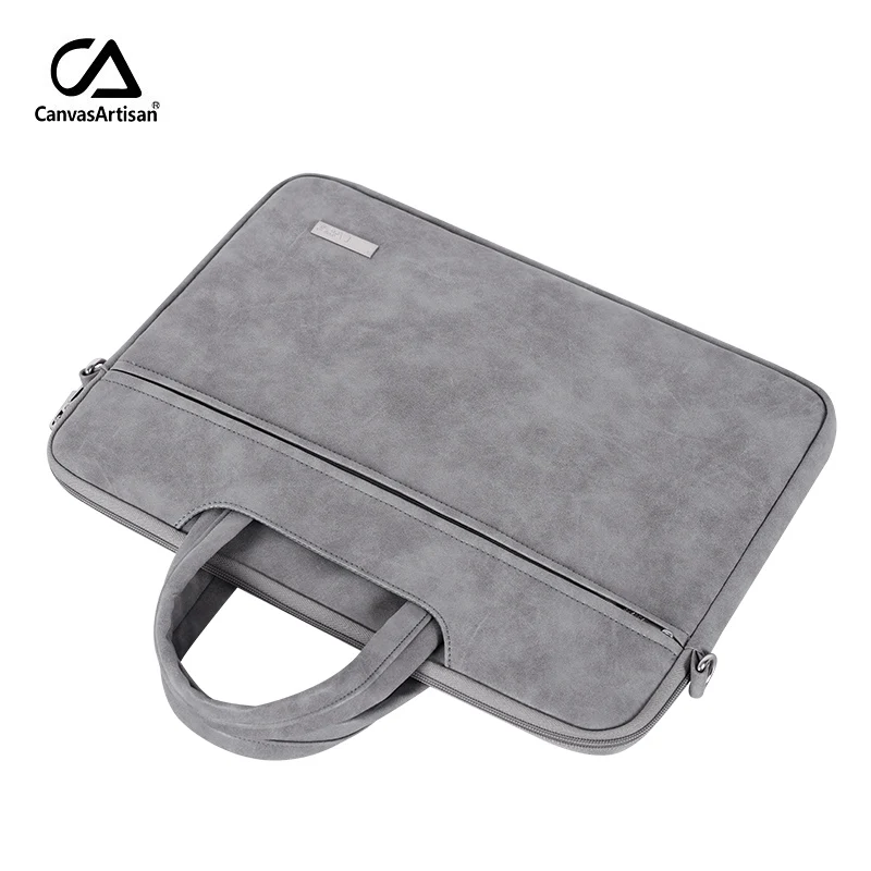 Factory Direct In Stock PU Laptop Briefcase Slim Waterproof Protection Bag Laptop Sleeve With Handle