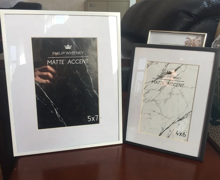 Black White Gold Creative Simple Office Home Decor Glass 10 X 15 Stand Metal Photo Frame
