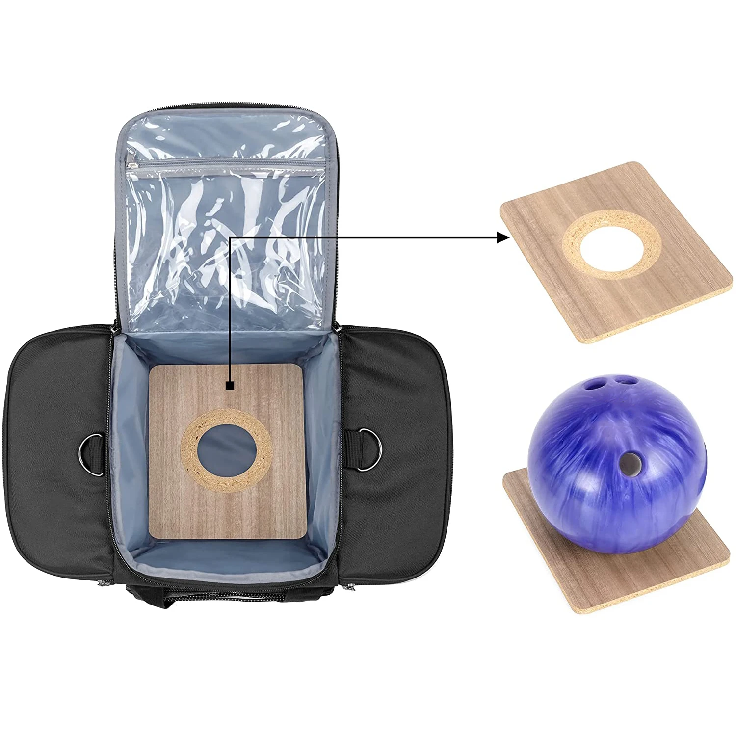 Factory price bowling sport bag water resistant single ball bowling tote bag