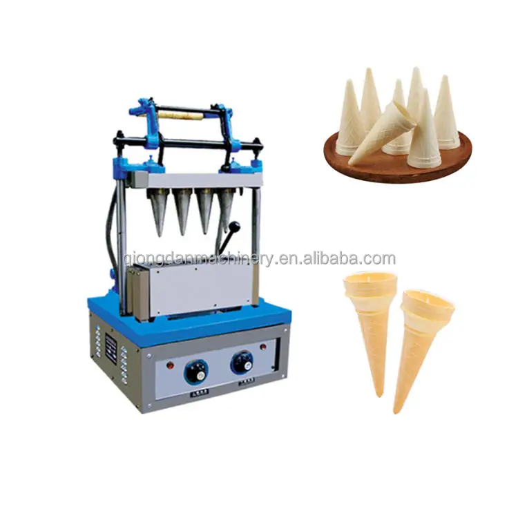 Semi Automatic Horn Torch Cup Waffle Ice Cream Cone Making Machine Commercial Ice Cream Sugar Crispy Cone Maker Machine For Sale