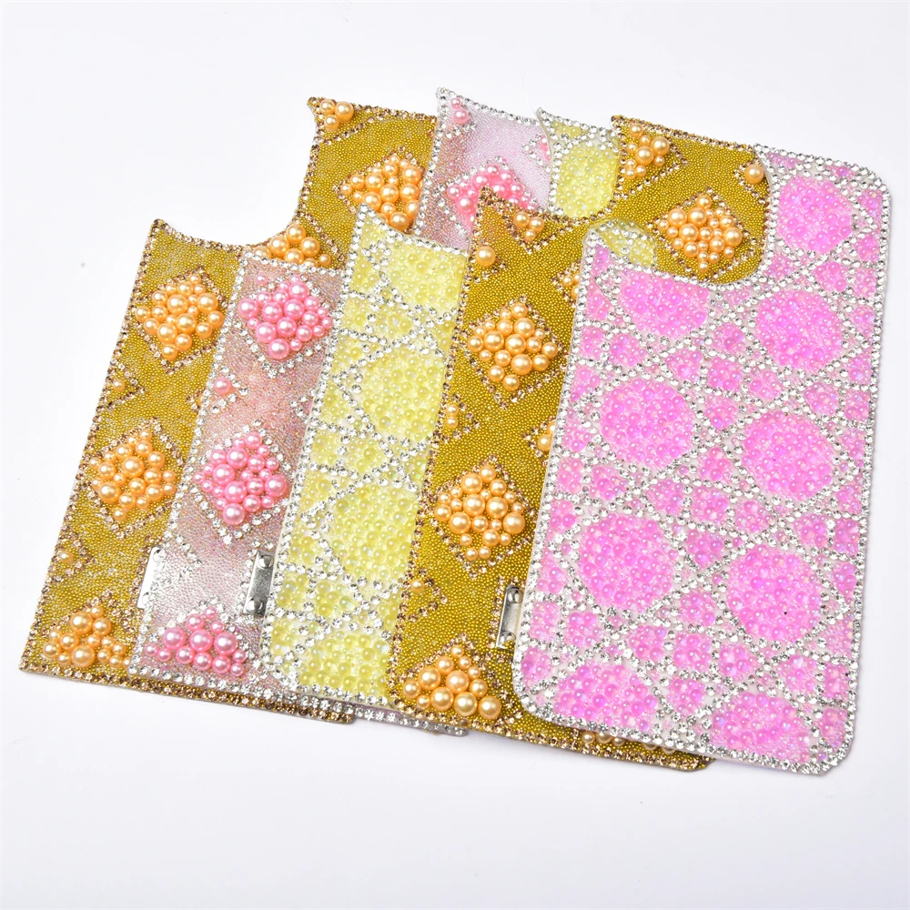 Wholesale Candy Colored Caviar Beads Rhinestone Diamond Pearl Self Adhesive Sticker For Cell Phone Case Back Glitter Decoration