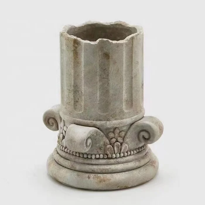 Stand Flowerpot Garden Flowerpot Cement Courtyard Roma Flowerpot Handicrafts Planter Potted For Sale