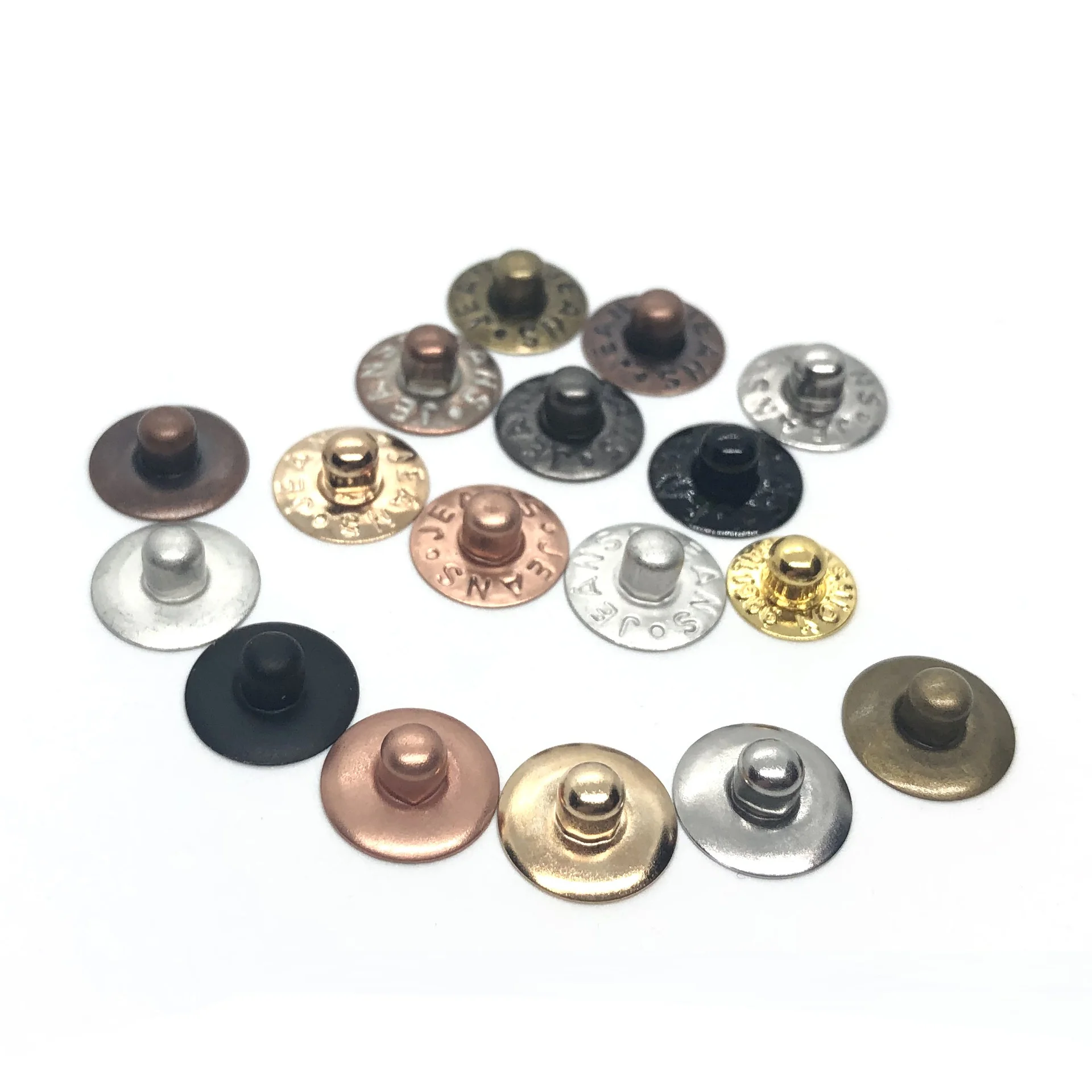 Wholesale custom logo rivets Glossy English Straw Hat Nails Small Pocket Jeans Nails DIY brass Decorative Nails