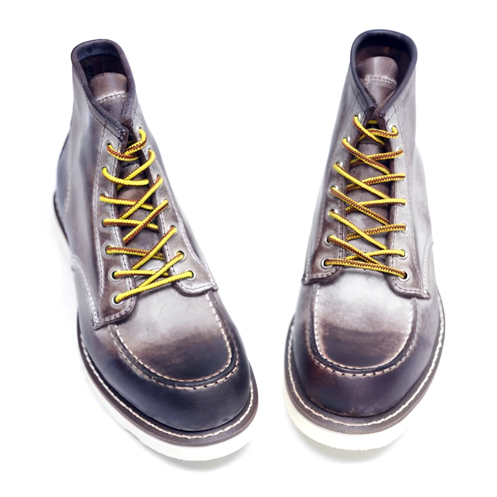 Trendy Genuine Leather Casual Boots Lace-up Gray Breathable Waterproof Outdoor Chukka Shoes for Men Customize Logo