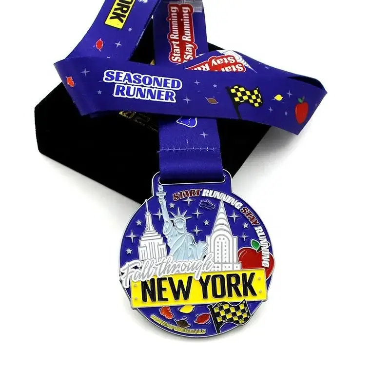 Manufacturer Custom Zinc Alloy 3D Metal Athletics Running Imp Medals Bespoke Cross Country Running Medals