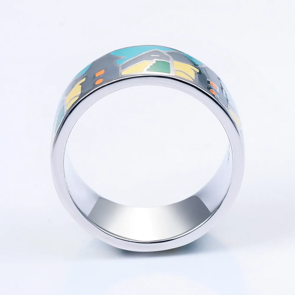 Original Enamel Jewelry Sterling Silver 925 Enamel Ring Design For Party Wear Jewellery