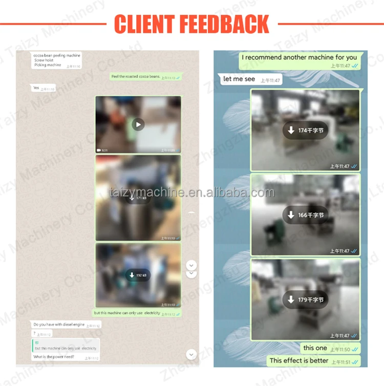 cocoa powder making machine Removing Peanut Skin Cocoa Beans Peeler And Half Cutter machine