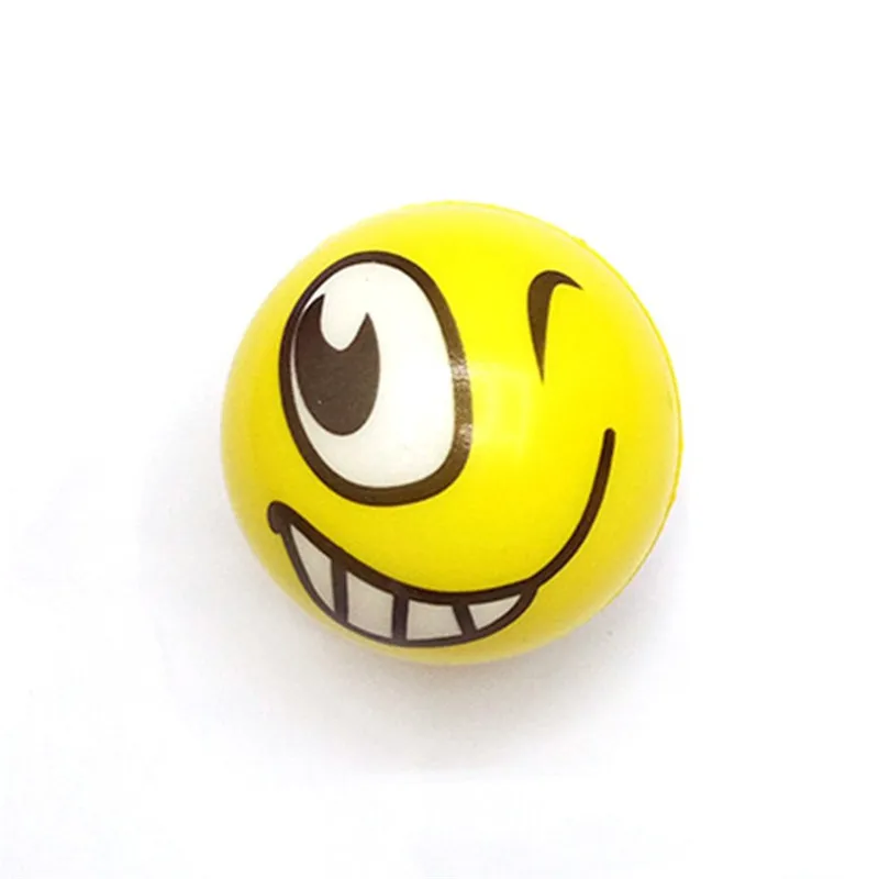 Relief Ball Creamy Round Shape Novelty Pu Soft Face Anti Stress Relief Ball
