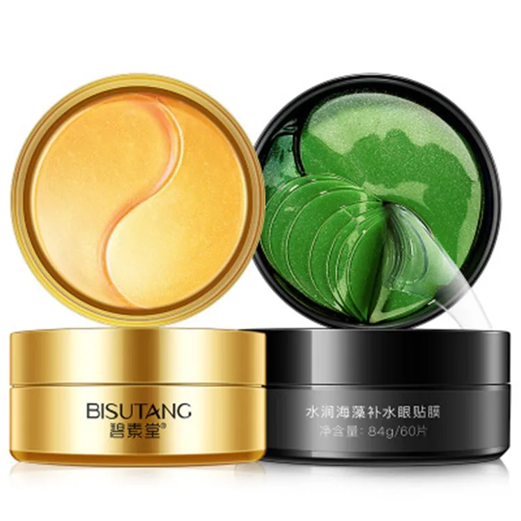 Private Label Snail Gold Crystal Collagen Anti-wrinkle, Anti Aging Mask Eye Seaweed Patch Eye Mask