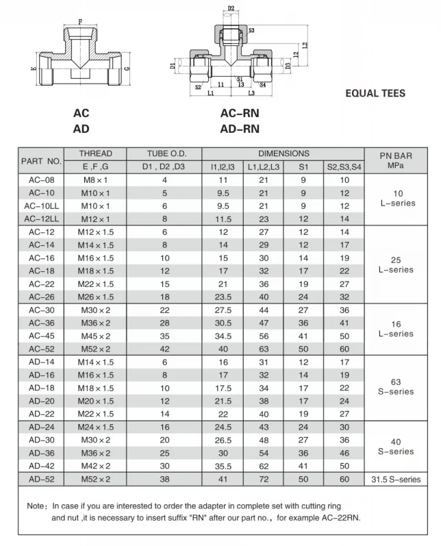 Hydraulic Connection Factory Manufacturer Hydraulic Pump Adapter Carbon Steel  Equal Tee Fittings