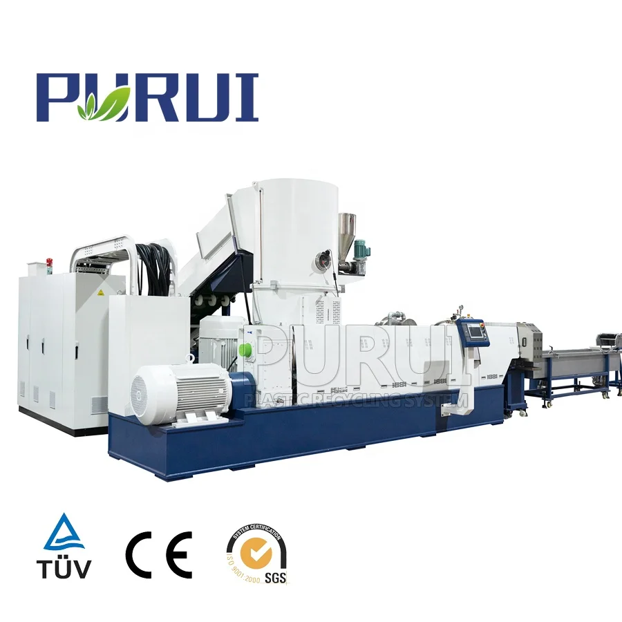 Chemical fiber Recycling plastic Pellet Making Granulator Machine / plastic recycling pellets granules making machine