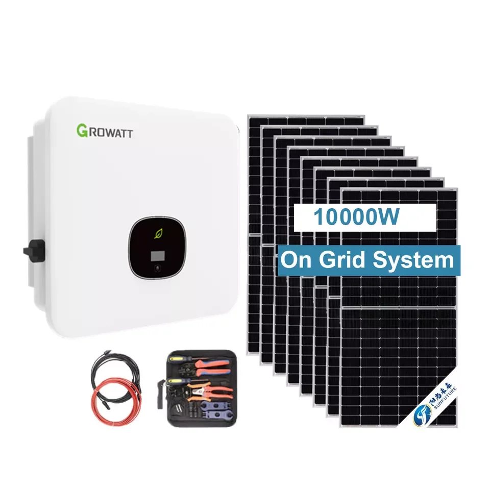 Солнечная энергетическая система Growatt 10 кВт полный комплект на панели солнечных батарей оптовая продажа для дома или коммерческого