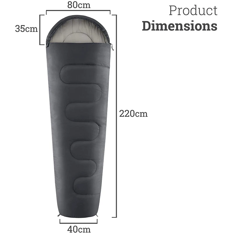 Warm Basic Mummy Sleeping Bag Portable Camping Sleeping Bag For Adults