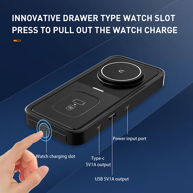 Newest foldable magnetic wireless charger 15w 3 in 1 15w folding magnetic wireless charger for iohone 14 15