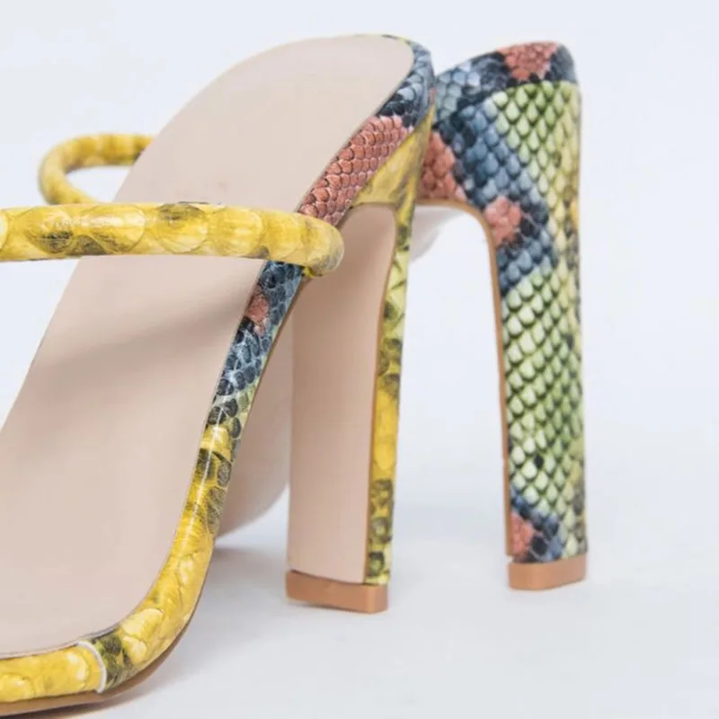 Women shoes 2020 slippers sandals high heels stiletto shoes women snake skin sandals for women and ladies