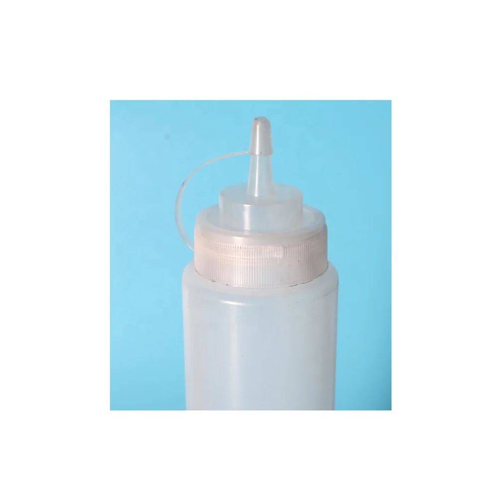 Food Grade Plastic Squeeze Sauce Bottle for Ketchup Empty Refillable Condiment Container