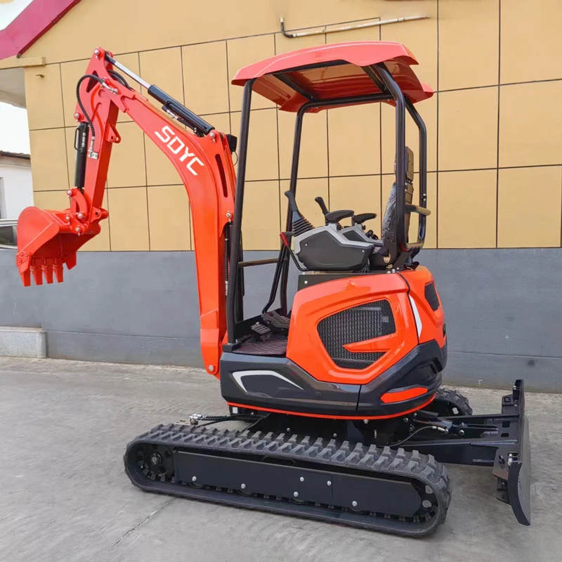 Factory Price 2 ton mini Excavator Hydraulic crawler bagger Small home Digger for Sale