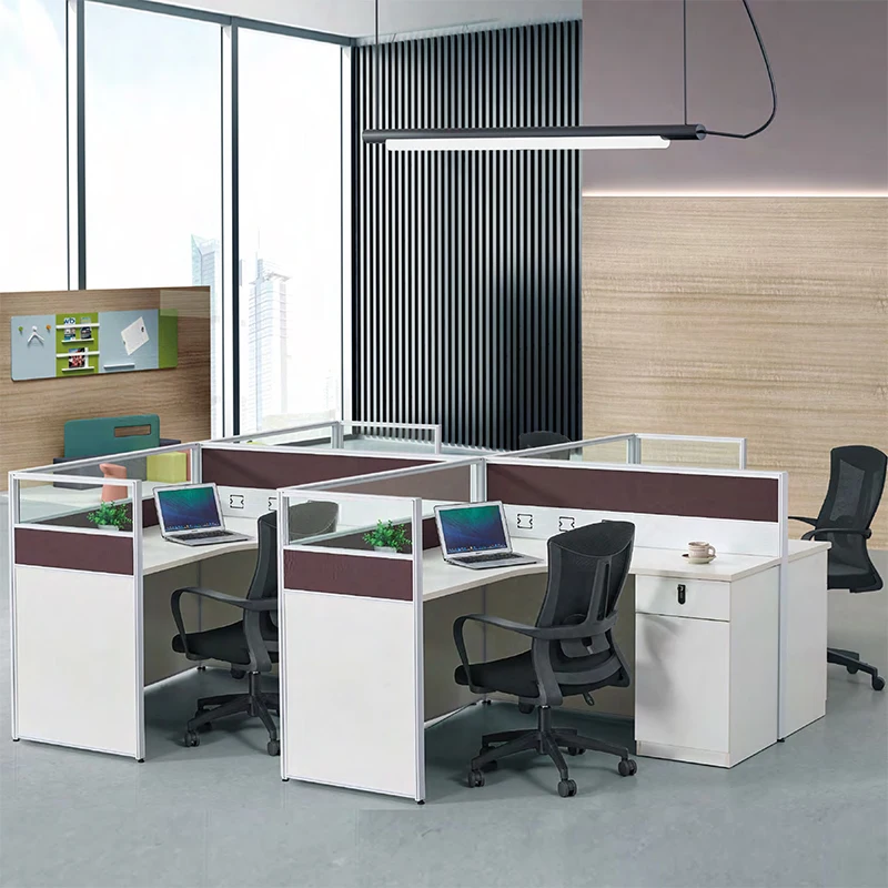 Height Quality Call Center Cubicles Customized Office Workstation Staff Table Office Furniture Table for 2/3/4/6 persons