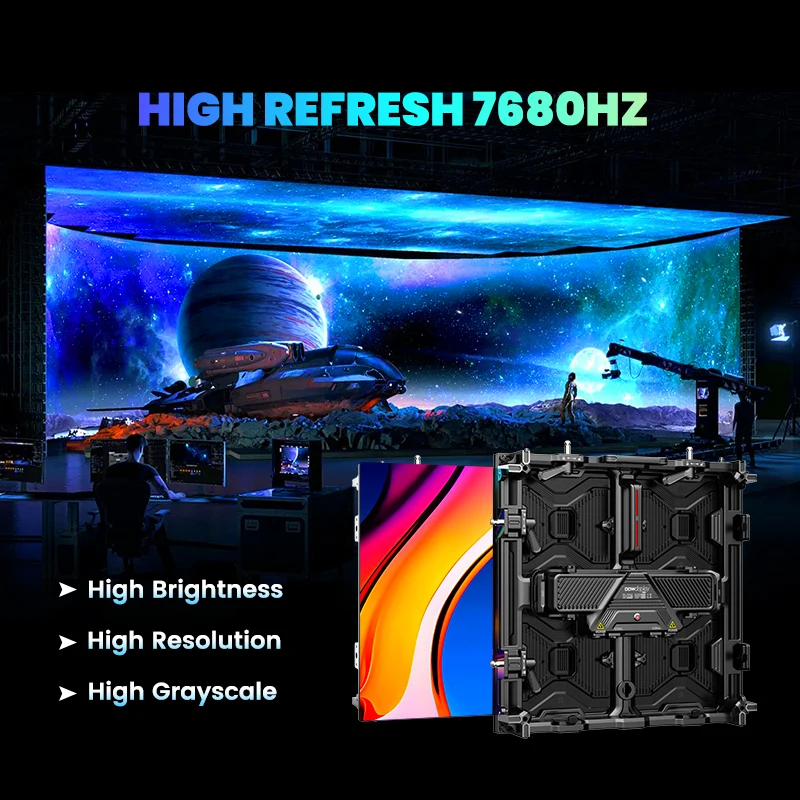 Outdoor advertising waterproof IP65 7680hz p1.56 p3.91 indoor creative digital smd led video wall panels led display screen